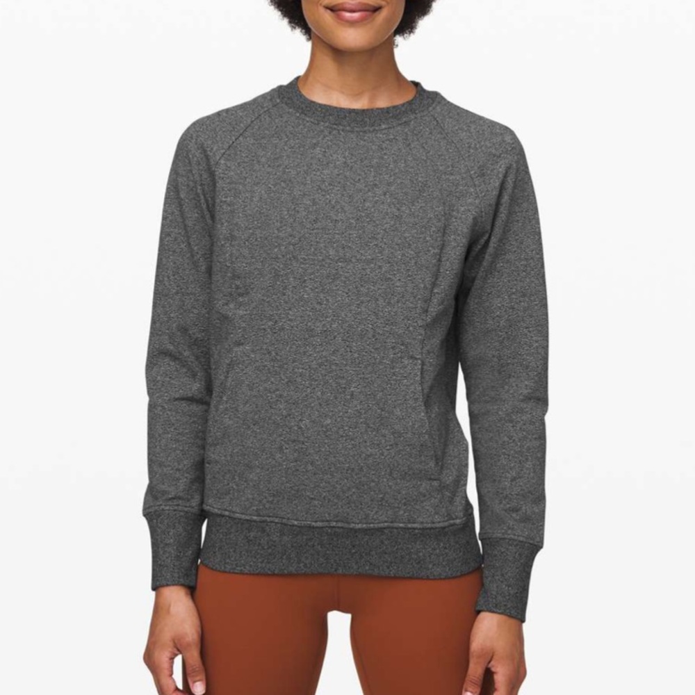 Lululemon Scuba Crew Heathered Speckled Black